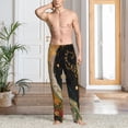 thumbnail image 2 of Fotbe Abstract Gold Floral Galaxy Pantalones de Pijama para Hombre, Pantalones de Dormir, Pantalones de Casa con Cintura Ajustable y Bolsillos-X-Large, 2 of 6