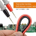 thumbnail image 4 of Kit de cables de prueba para multímetro con conector banana y pinzas de cocodrilo enchufables Sondas de precisión afiladas Sondas de prueba eléctricas digitales 1000 V 20 A, 4 of 5