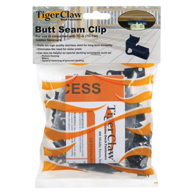 Clips para costura a tope TigerClaw, acero inoxidable, óxido negro, 55 unidades