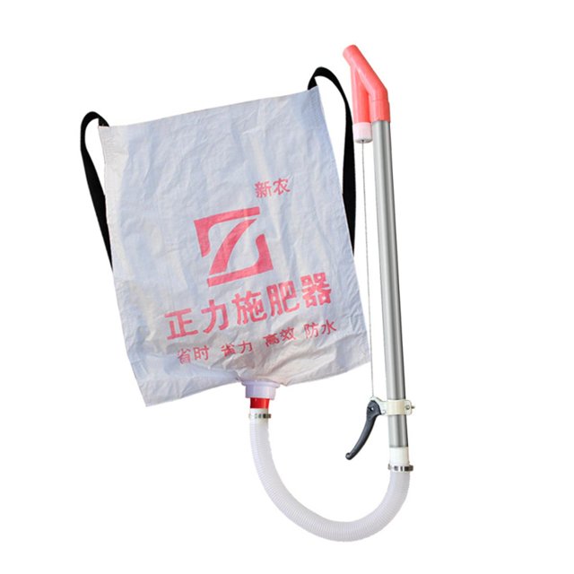 Almencla Fertilizer Spreader Fertilization Tool Efficient Large Capacity Knapsack Type Manure Application Fertilizer Dispenser for Farm Single Metal Tube