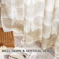 thumbnail image 4 of sasyxdc Semi Sheer Curtains 63 inch Length  Linen Pattern Window Curtain Panels  Privacy Protect Flame Print Drapes Light Glare Filtering for Bedroom Living Room Foyer  50 x 63 in  2 Piec, 4 of 6