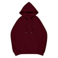 thumbnail image 2 of Kilaqueen Cute Plain Hoodies for Women Teen Girls Comfy Solid Color Long Sleeve Fleece Pullover Sweatshirt Basic Tops, 2 of 4