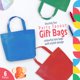 thumbnail image 3 of Juguetes deslumbrantes Bolsa de regalo colorida Bolsas de comestibles reutilizables Bolsas de compras ligeras y duraderas Paquete de 6 Lona no tejida lisa plegable lavable JAMW Sencillez, 3 of 5