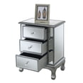 thumbnail image 3 of Convenience Concepts Gold Coast Vineyard 3-Drawer Mirrored End Table, 3 of 3