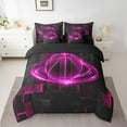 thumbnail image 2 of King Comforter Set - Hippie Pink Basketball 7 Pieces Reversible Comforters Basketball King Size Bed Set Hippie Neon Bed in a Bag with Comforter, Sheets, Pillowcases & Shams, 2 of 5