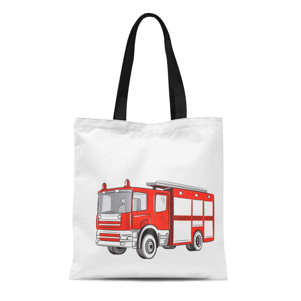 Firefighter Womens Tote Bags Canvas Shoulder Bag Casual Handbags