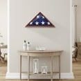Reminded Memorial Veteran American Flag Display Case, Solid Wood Cherry ...