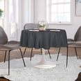 thumbnail image 3 of LAICAIW Nappe Ronde - 80 Pouces - Résistante à l'Eau, Anti-Déversement, Lavable, Nappe en Polyester, Tissu Décoratif, Housse de Table pour Table à Manger, Buffets, Fêtes et Camping, Gris, 3 of 7