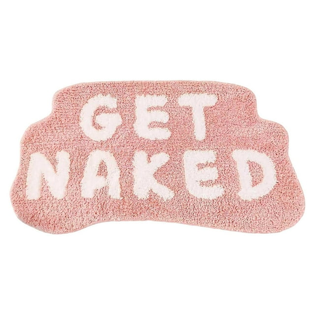 Mat With Contrast Letter Patterns Non Washable Highly Absorbent Area Rug for Bathroom Hallway Bedroom