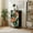 Color-4, variant on 4 Drawer Vertical Storage Dresser Tropical exotic dark golden vintage banana leaves palm with Wood Top Fabric Pull Drawers