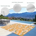thumbnail image 3 of Spring Botanical Outdoor Rug for Patio/Deck/Porch, Non-Slip Large Area Rug 4 x 6 Ft, Watercolor Floral Flowers Botanical Yellow Indoor Outdoor Rugs Washable Area Rugs, Camping Rug Carpet Runner, 3 of 8