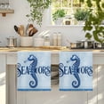 thumbnail image 4 of Navy Blue Seahorse Kitchen Towels Set of 4, Summer Coastal Bubbles Ocean Waves Absorbent Dish Towels for Kitchen, Microfiber Hand Towel, Quick Drying Tea Towel for Cleaning Decorative Dishcloths, 4 of 7