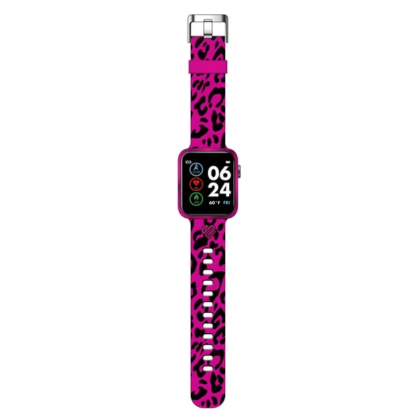 Justice Unisex Tween Smartwatch in Pink and Black Zebra JSE4223WMC