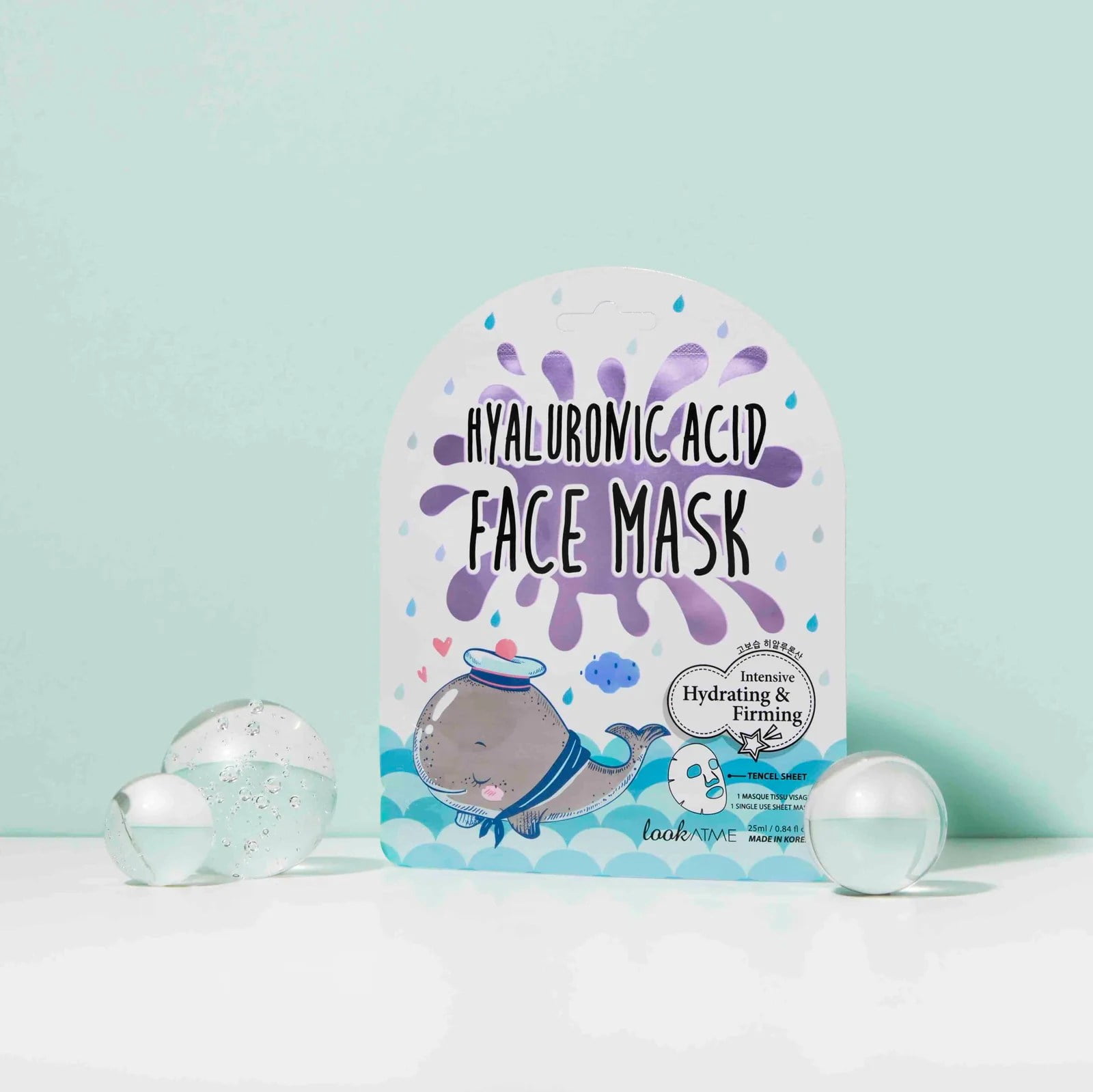 10pc Set LOOK AT ME Hyaluronic Acid Tencel Facial Mask | Korean Skincare  | Hydrating & Firming
