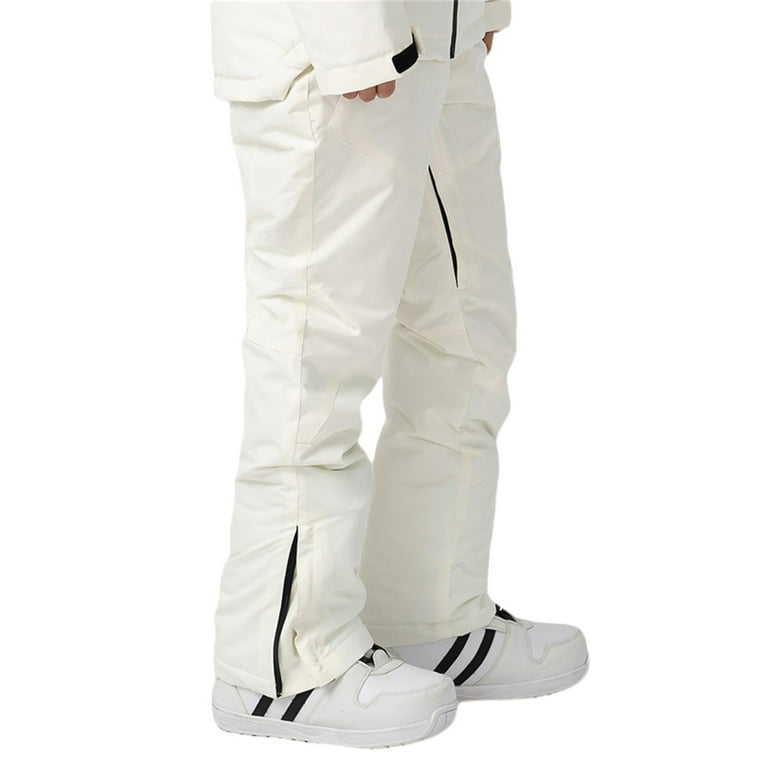 LSFYSZD Women Men Waterproof Ski Pants Softshell Fleece Lined