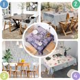 thumbnail image 4 of Purple Butterfly Flower Pattern Square Tablecloth,Waterproof Square Table Cover,Wipeable Spillproof Washable Table Cover for Home Kitchen Party Decor 42"X42"(107x107cm), 4 of 6