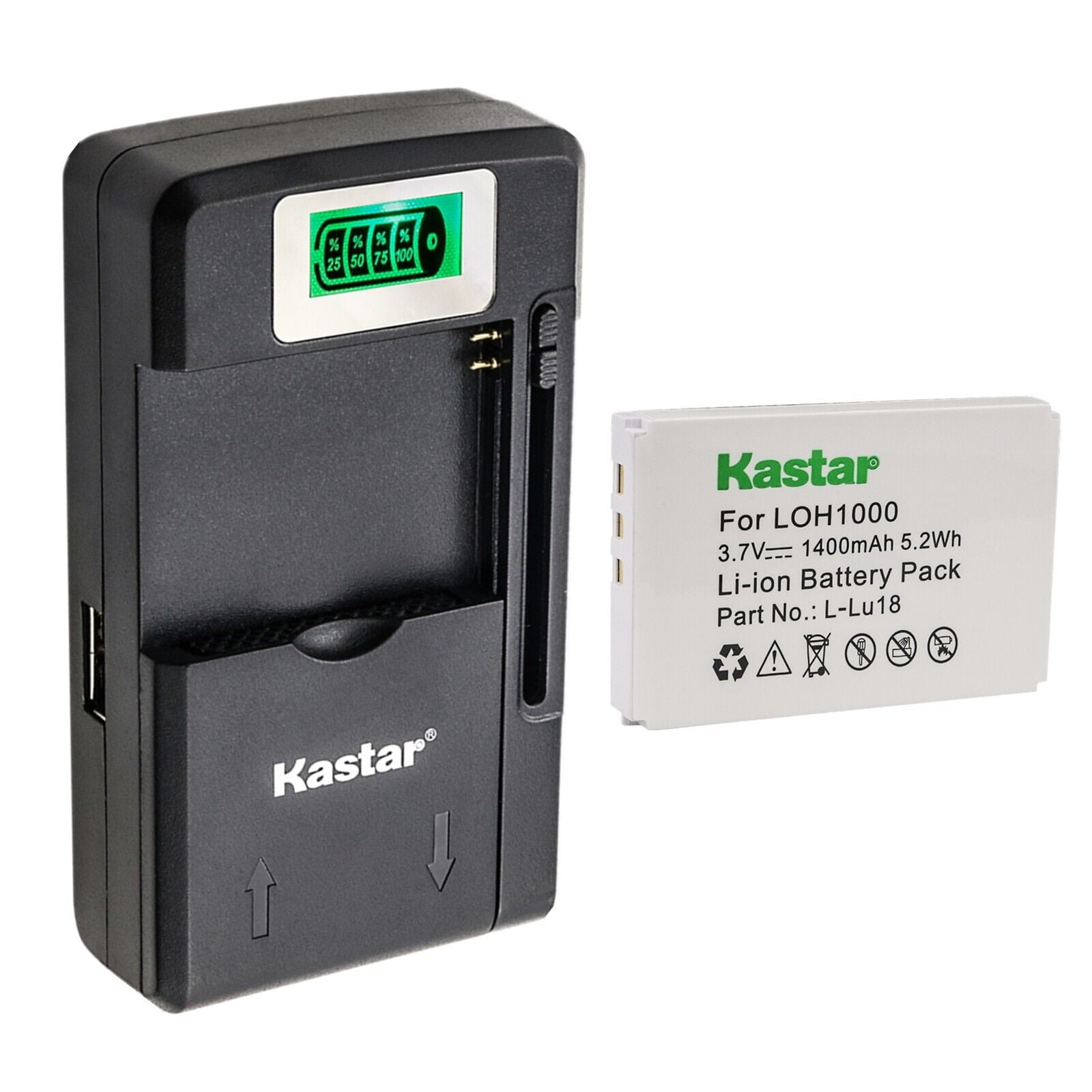 i dag Indbildsk Lil Kastar 1-Pack Battery and Smart LCD Charger Replacement for Logitech  190582-0000, F12440056, K398, L-LU18 Battery, Logitech C-LR65, C-RL65,  Harmony 1000 Remote, Harmony 1100 Remote, 1100i Remote - Walmart.com