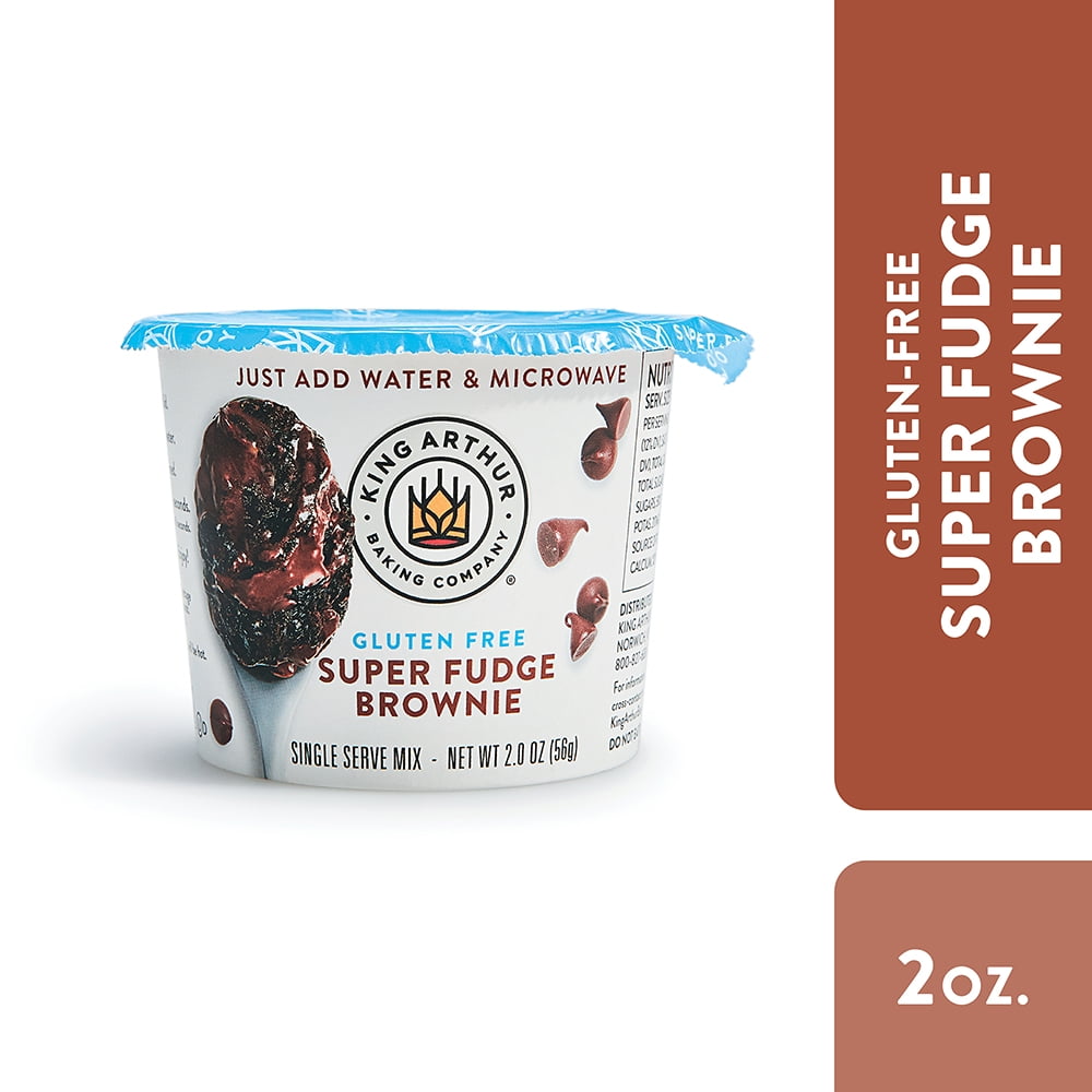 King Arthur Baking Company, Non-GMO Gluten-Free Super Fudge Brownie Single Serve Mix Dessert Cups, 2 oz