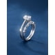 thumbnail image 4 of 1pair Classic 925 Sterling Silver White Cubic Zirconia Patterned Wedding Ring Set For Women, Engagement, Anniversary & Bridal Gift, 4 of 5