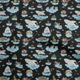 thumbnail image 1 of oneOone Polyester Spandex Black Fabric Beach Hawai Sewing Fabric By The Yard Printed Diy Clothing Sewing Supplies 56 Inch Wide, 1 of 4