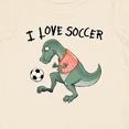 thumbnail image 4 of Inktastic I Love Soccer-Dinosaur in Orange Boys or Girls Baby T-Shirt, 4 of 5