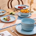 thumbnail image 2 of Famiware Constellation 12 Pieces Dinnerware Stoneware Sets, Ice Blue, 2 of 4