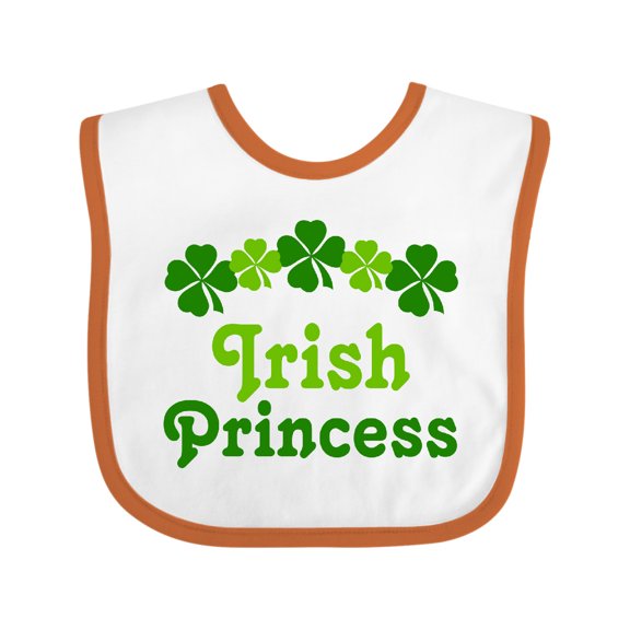 Inktastic Irish Princess (clover) Girls Baby Bib