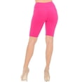 thumbnail image 2 of Buttery Smooth Basic Solid Biker Shorts Fuchsia One Size Regular, 2 of 2