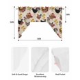 thumbnail image 5 of Farmhouse Rooster Swag Valances for Windows, Small Curtains Drapes, Vintage Watercolor Flowers Beige Kitchen Window Curtains Over Sink Rod Pocket Window Treatment Valance for Bedroom/Bathroom 56"x36", 5 of 5