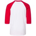 thumbnail image 3 of Bella T-Shirt de Baseball à Manches 34 en Toile 3200Y, S, Blanc, 3 of 3