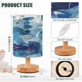 thumbnail image 3 of Lamp Printed Gifts Table Lamp USB Bedside Desk Nightstand Lamp Wood Base for Bedroom Living Room Office Desk College Dorm Ethereal Dreamlike Elements, 3 of 7
