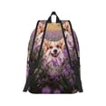 thumbnail image 5 of Sigee Dog in Lavender Flowers for Canvas Large Capacity Laptop Backpack for Men and Women, Travel Backpack, 5 of 8