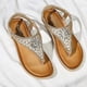 thumbnail image 5 of Zapatos de mujer Zapatillas de tacón bajo Sandalias cómodas casuales Playa Flores de diamantes Chanclas bohemias Wmkox8yii nm3194, 5 of 8