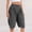 Dark Gray plus size capri pants for women a1, variant on Women Plus Size Capri Pants Elastic Waist Harem Casual Flow Vacation Palazzo Cropped Summer Lounge Trousers Loose Beach Travel Clothes, Coffee XL