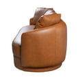 thumbnail image 6 of Perten Japandi Style Mid-Century Modern Living Room Leather Sofa in Cognac Tan, 6 of 6