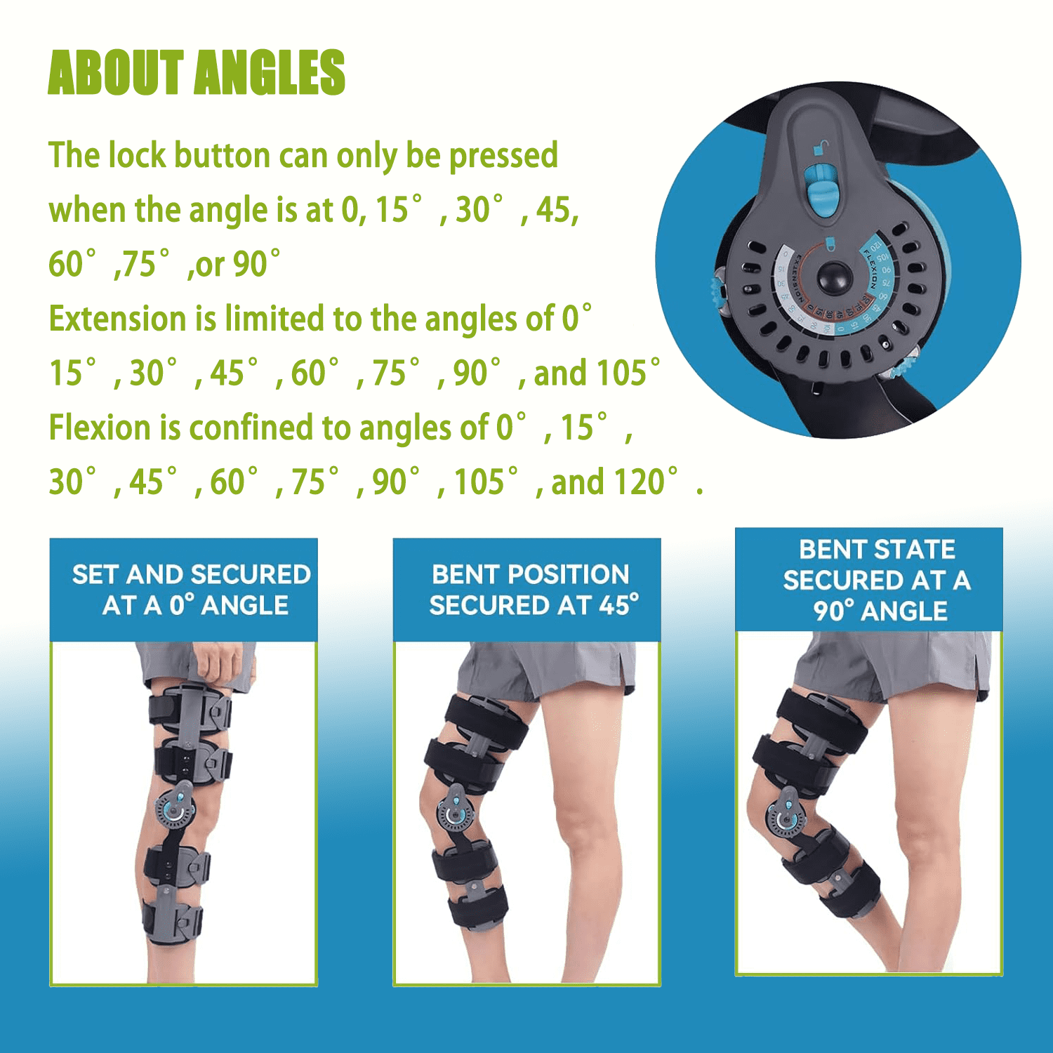 Komzer Hinged ROM Knee Brace, Post Op Immobilizer Knee Brace, Adjustable Orthopedic Support for Recovery Stabilization, ACL, MCL and PCL Injury