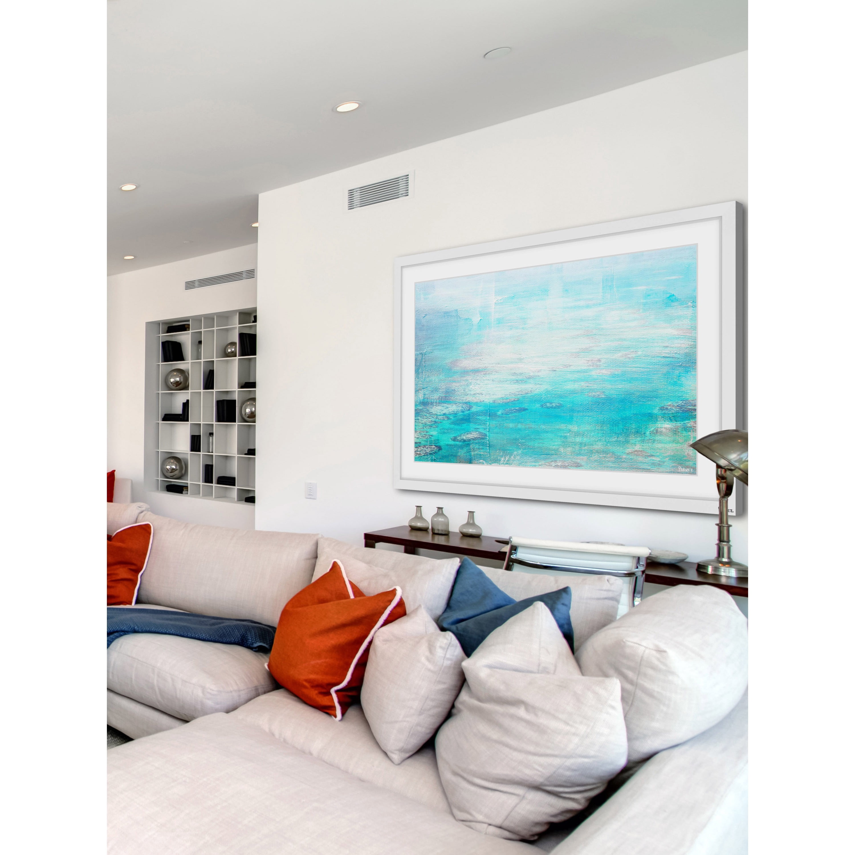 "White Surf" Framed Painting Print