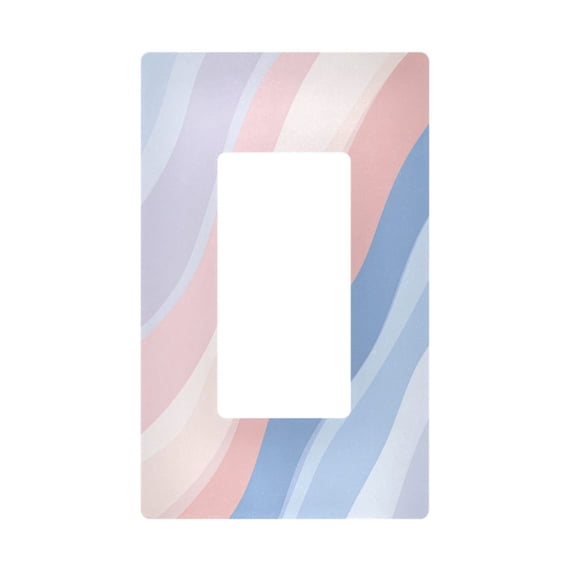 Yayeee Rocker Switch Wall Plate 1-Gang 4.6"x2.9" Home Decorative Outlet Cover, Abstract Blue