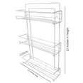 thumbnail image 2 of Evelots 2 Pack 3-Tier Spice Rack-Door/Wall Mounted-Sturdy Coated Metal-Up to 36 Bottles, 2 of 7