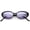 Black / Purple, variant on True Vintage Cat Eye Color Tinted Lens Oval Sunglasses 51mm (Tortoise / Blue)