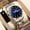Blue Face Gold, variant on Men's watch with transparent back, hollow quartz design, dual calendar, diamond-shaped case, luminous, waterproof, fashionable men's wristwatch, trendy