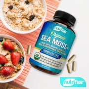 NutriFlair Sea Moss Capsules Gut Health Supplements for Women and Men 120 Pieces
