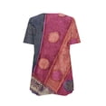 thumbnail image 5 of Fiudx Camisas para Mujer Top Casual de Manga Corta con Cuello En V y Estampado Degradado para Mujer, 5 of 5