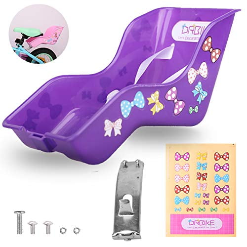 DRBIKE Doll Bike Seat with DIY Decals/Stickers for Girls, Kids Bike