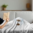 thumbnail image 3 of Eye Soft Flannel Fleece Throw Blanket, Fun Caricature of Character Taken by Surprise Eyes Coming out of Head, Cozy Plush for Indoor and Outdoor Use, 50" x 60", Pale Blue Brown Coral, by Ambesonne, 3 of 5