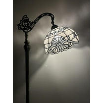 Enjoy Decor Lamps 63-Inch Traditional Bronze Gooseneck 1-Light Floor Lamp with Stained Glass Bowl