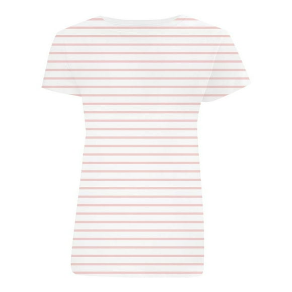 Playera George para Niña, con Estampados de Líneas Blanco Talla 2