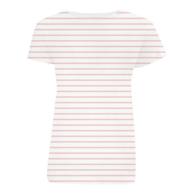 Playera George para Niña, con Estampados de Líneas Blanco Talla 2