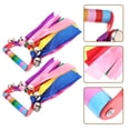 thumbnail image 3 of EeaseCA 2pcs Rhythm Beat Shaking Jingle Bell Rainbow Ribbon Handheld Percussion Tambourine, 3 of 8
