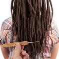 thumbnail image 6 of Raindrops 3pcs Dreadlock Crochet Hook Set Bamboo Handle Loc Needle Hair Dreads Crochet Needle Tool for Locs Braid Craft, 6 of 8